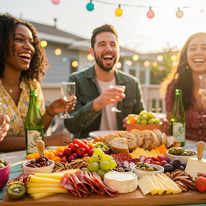 Nuenen 40 Pcs Bulk Wood Cutting Board with Handle 12 x 7.8 Inch Acacia Bamboo Wooden Kitchen Serving Chopping Boards for Pizza, Bread, Charcuterie, Fruit, Vegetables (Acacia)