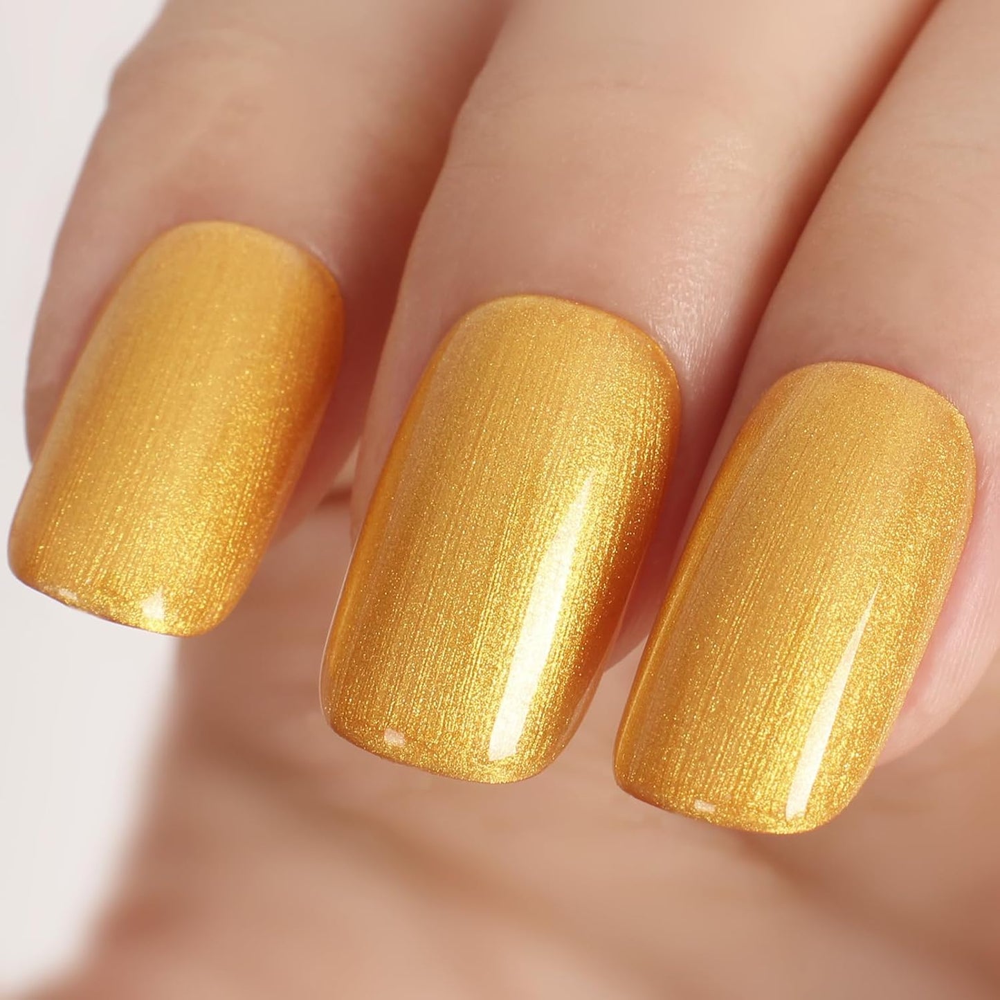 Gold Metallic Glitter Gel Polish,15ml UV/LED Soak Off Sparkly Gold Yellow Chrome Gel Nail Polish Kit for Manicure Salon or DIY Nail Art at Home,Party Holiday Color Gel Gift - GP0089-BrightBean Baby