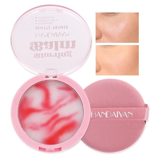 Beauty Poreless Setting Powder, Two Color Cream Translucent Lightweight Oil Control No Sebum Loose Face Powder,Waterproof&Long-Lasting Natural Matte Primer,Makes Skin Downy-BrightBean Baby