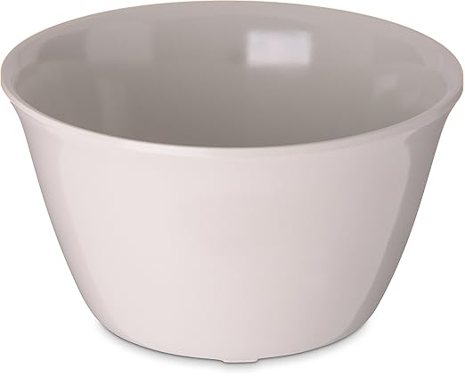 Carlisle FoodService Products Dallas Ware Reusable Plastic Bowl Bouillon Cup Bowl for Home and Restaurant, Melamine, 8 Ounces, Bone, (Pack of 24)