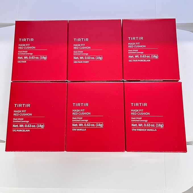 TIRTIR Mask Fit Red Cushion Foundation *Trial Kit* #Light | Japan's No.1 Choice for Glass skin, Long-Lasting, Lightweight, Buildable Coverage, Semi-Matte-BrightBean Baby
