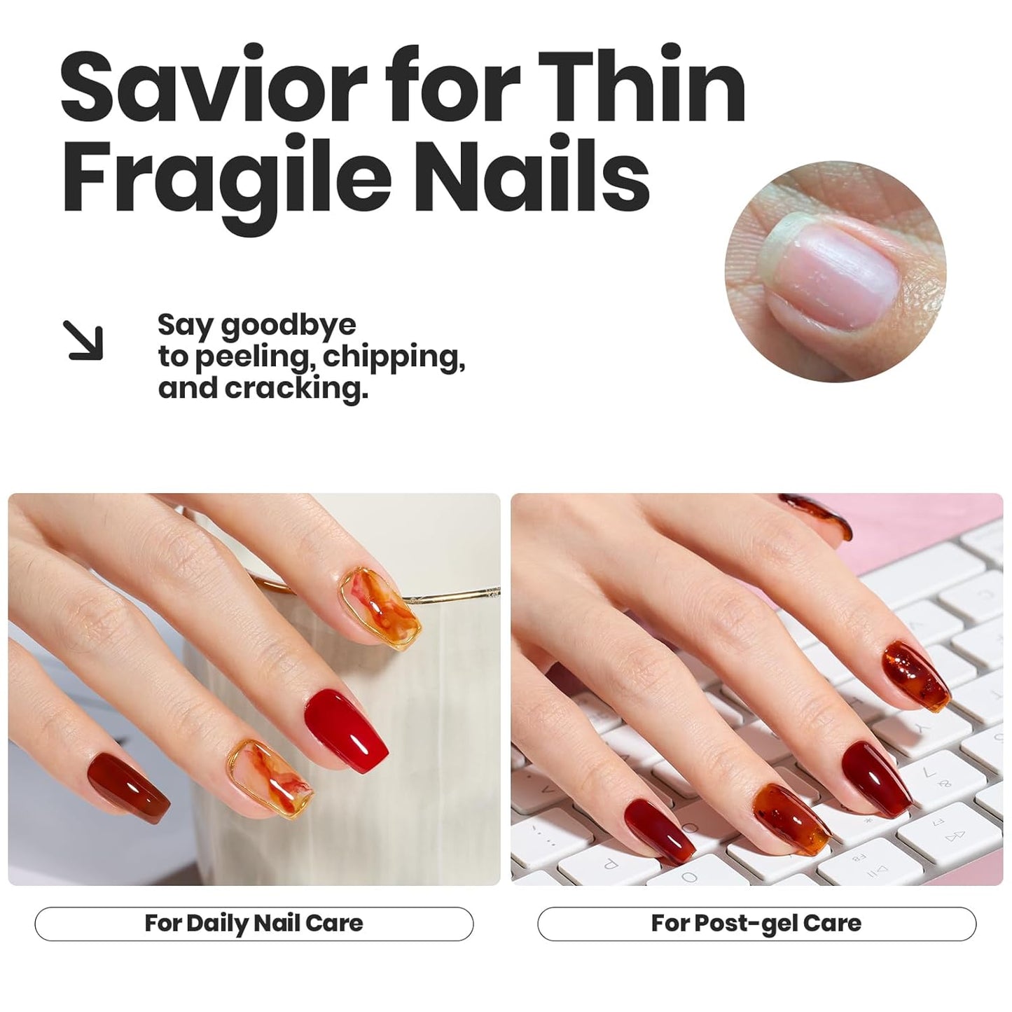 Beetles Fall Nail Polish Set - Golden Harvest 6 Colors Quick Drying Long-Lasting Burgundy Red Orange Jelly Glitter Nail Polish for DIY At-Home Manicure Gift for Women-BrightBean Baby