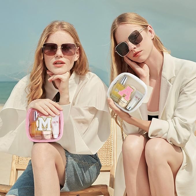 YOOLIFE Small Cosmetic Bag for Purse Mini Makeup Bag for Teacher Cute Clear Make Up Pouch for Travel Tiny Leather Pink Make Up Organizer Case for Backpack Toiletry Bag Waterproof Square Pouch B-BrightBean Baby