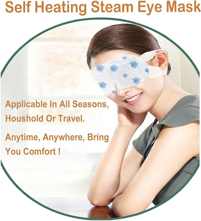 Qiai Self-Heating Steam Eye Mask 10 Packs for Better Sleep&Eye SPA|Reduce Dark Circles & Puffiness|Relief Eye Fatigue Dry&Itchy Eyes|Reduce Wrinkles|Heated Eye Mask Portable for Personal Care-BrightBean Baby