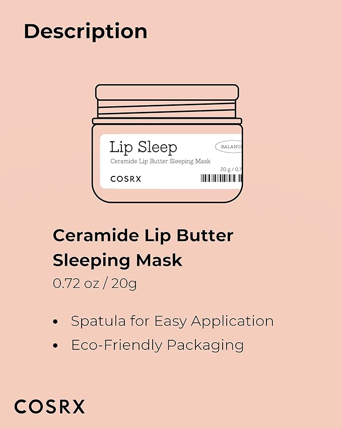 COSRX Lip Care Balm for Dry Chapped Lips, Enriched with Shea Butter, Sleeping Mask, Korean Skincare, Animal Testing-Free, Artificial Fragrance-Free, Parabens-Free (Lip Butter)-BrightBean Baby