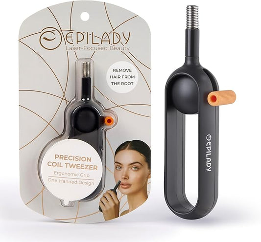 Epilady Precision Coil Tweezer, Facial Hair Remover with Ergonomic Design, Hair-Removal Tool for Upper Lip, Chin, and Face, Portable Tweezers for Facial Hair-BrightBean Baby