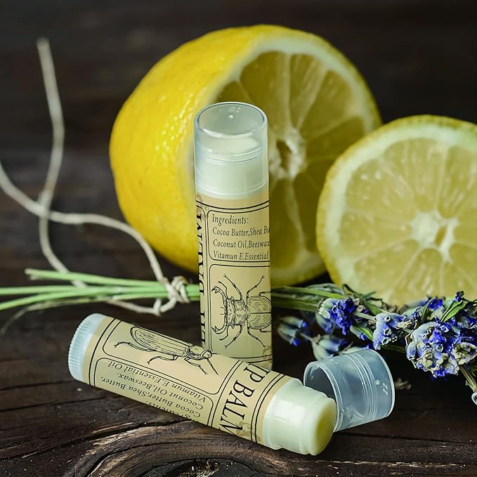 CRASPIRE Lip Balm Labels 80pcs Homemade Lip Balm Labels 2” Clear Lip Balm Labels for Tubes Printable Waterproof Lip Balm Stickers Labels for Lip Balm Handcream Candle Container（Insect-Brown）-BrightBean Baby