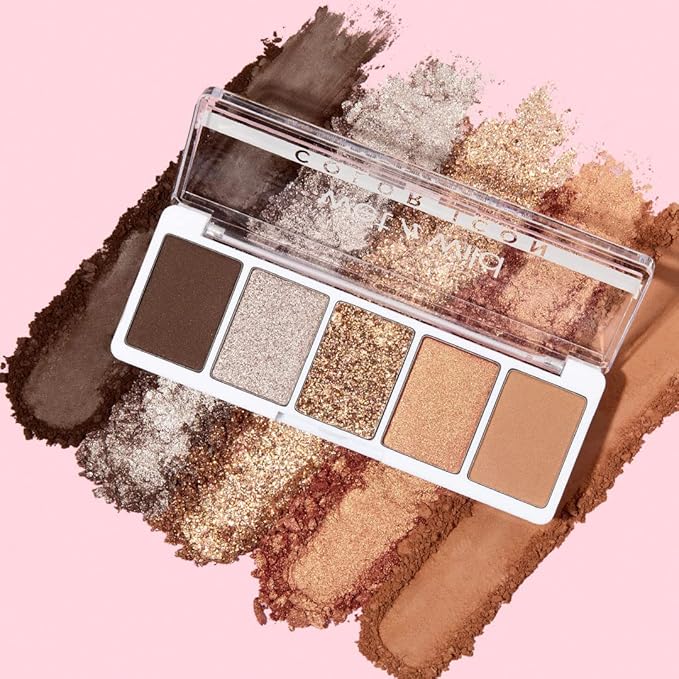 wet n wild Color Icon Eyeshadow Makeup 5 Pan Palette, Matte, Shimmer, Metallic, Long Wearing, Rich Buttery Pigment, Cruelty Free - Camo-flaunt-BrightBean Baby