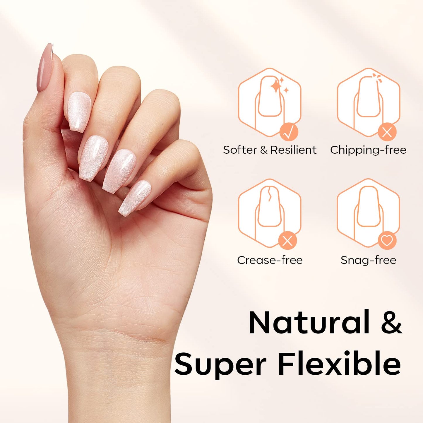 Modelones Short Coffin Nail Tips - 500Pcs Fake Nails Gel Tips Half Matte Full Cover No Filed Stronger Press on for Manicure Extension Art DIY Salon 10 Sizes-BrightBean Baby