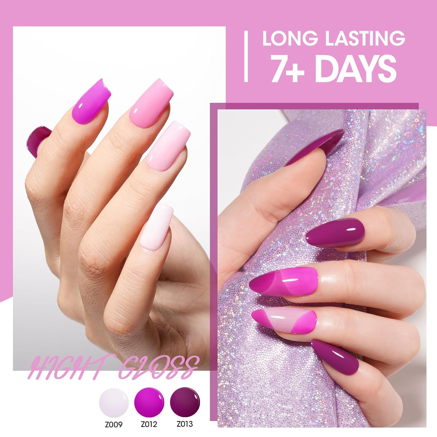 GELLEN Light Purple Nail Polish, Mauve Nail Polish 6 Colors Lavender Purple Set for Girls Women Home Salon Fall Winter, No UV Light Needed, Not UV Gel, Hema Free, Non-toxic-BrightBean Baby