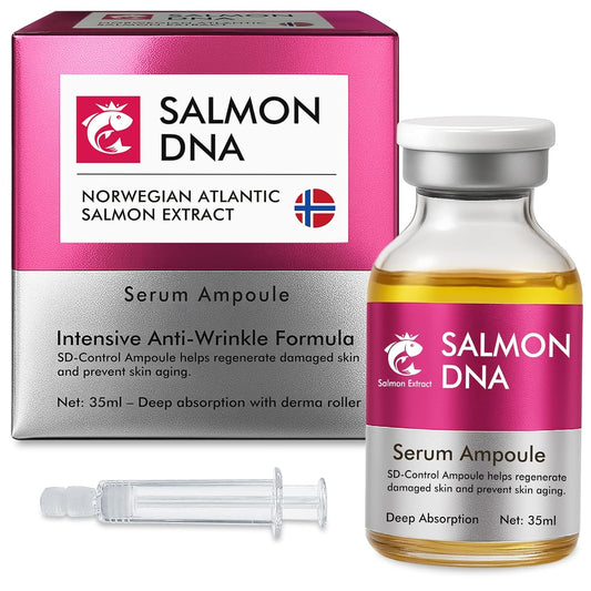 Salmon DNA Ampoule, Microneedling Serum, Anti-Wrinkle & Scar Removal for Face and Body, Salmon DNA Serum Ampoule Anti-wrinkle and Enhance Barrier Function-BrightBean Baby