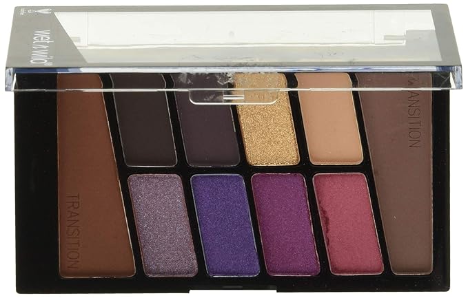 wet n wild Color Icon 10-Pan Eyeshadow Makeup Palette, Long Lasting, Shimmer, Metallic, Glittery, Matte, Rich Smooth Pigment, Cruelty Free - V.I. Purple-BrightBean Baby