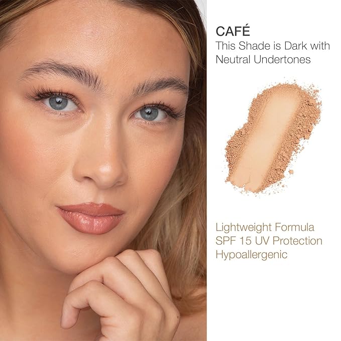 bellapierre Compact Mineral Foundation SPF 15 | Vegan & Cruelty Free Natural Makeup | Full Coverage Matte Foundation | Hypoallergenic | Oil & Talc Free - 0.35 Oz - Café-BrightBean Baby