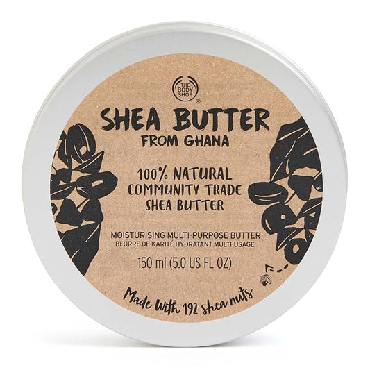 The Body Shop 100% Natural Shea Butter – Nourishing Multi Purpose Butter for Body, Hair, Face & Lips – Vegan – 5 oz-BrightBean Baby