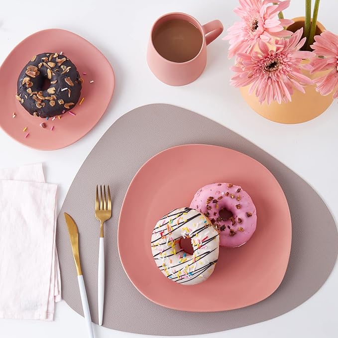 Stone lain Delilah Dinner Plate 6-Piece Dish Set, Porcelain, Terracotta