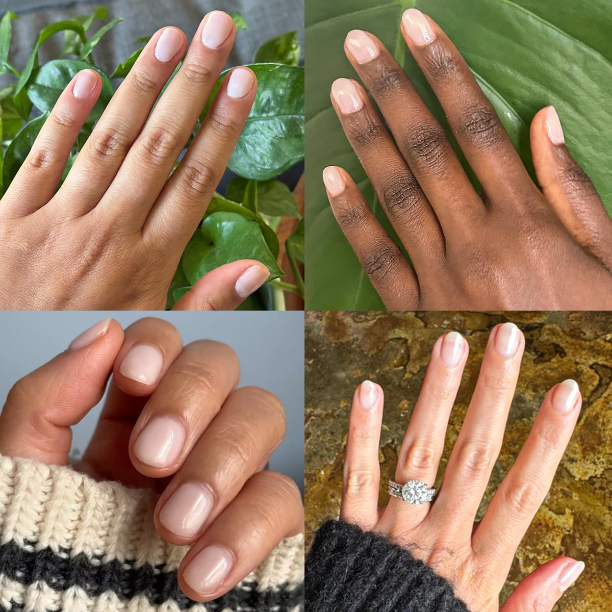 Olive & June Gel Polish | UV LED Nail Lamp Needed | Long Lasting Formula | Up to 21 Days of Wear | Damage-Free Removal | Salon-Quality Manicure, Pedicure at Home | CCT | Sheer Pink-BrightBean Baby