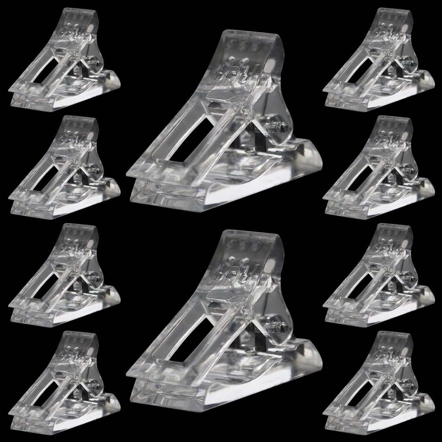 10 Pcs Nail Tips Clip for Quick Building Extension Nail Mold & Nail Tips,Plastic Transparent Dual Nail Form Extension Clip Builder DIY Manicure Nail Art Tool(Nail Clip)-BrightBean Baby