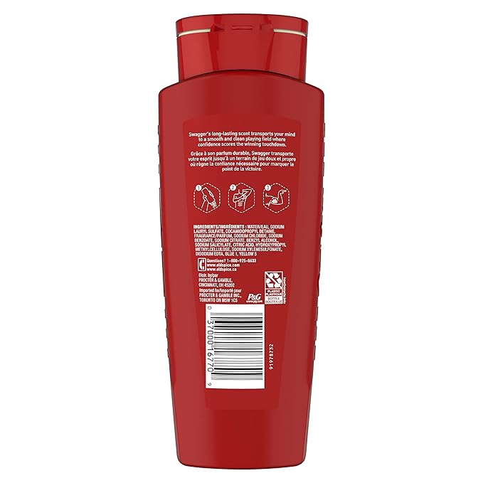Old Spice Men's Body Wash Swagger Scent, 24/7 Shower Freshness, 16 Fl Oz (Pack of 4)-BrightBean Baby