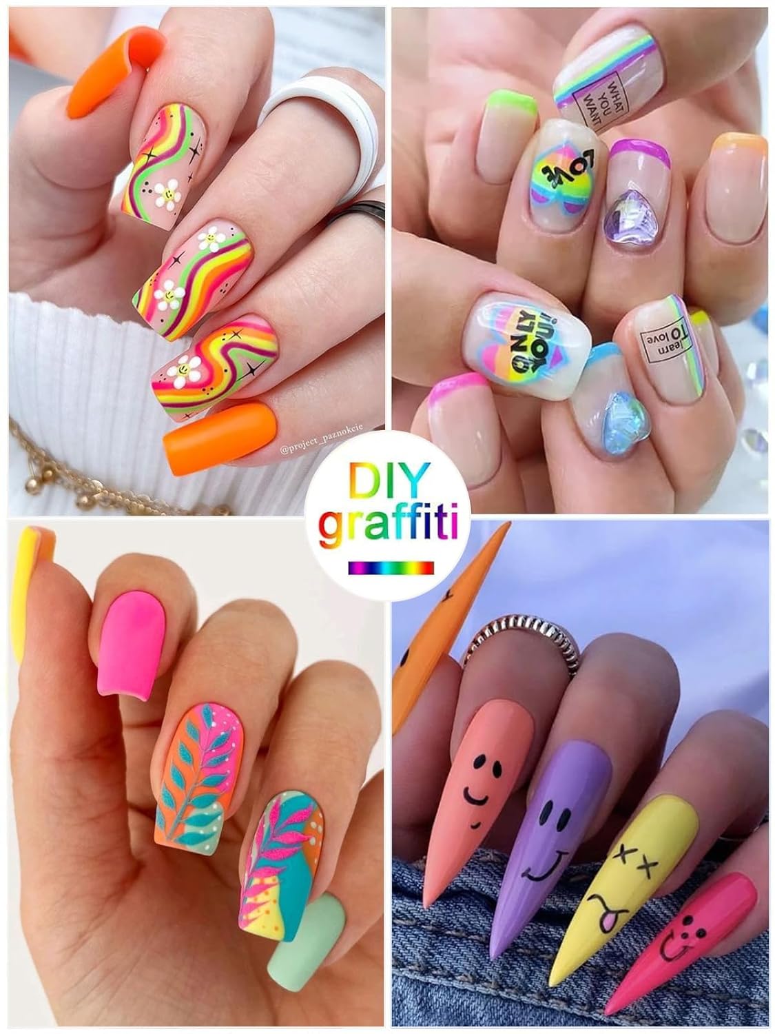 12 Color 3D Nail Art Pens Set, Kalolary Nail Pens Nail Point Graffiti Dotting Pen Drawing Painting Liner Brush for DIY Nail Art Beauty Adorn Manicure Tools-BrightBean Baby