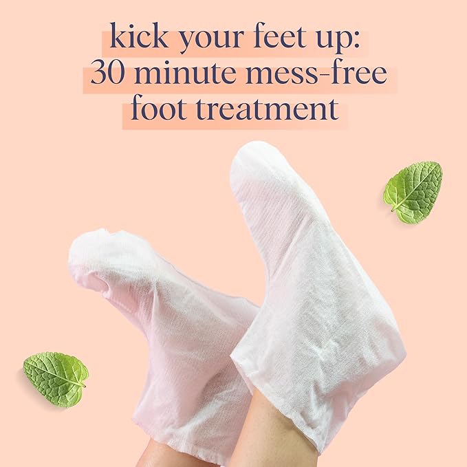 SpaLife Softening Care Foot Sockies (8-Pack) - Spearmint & Tea Tree Oil, Exfoliating Pack for Healthy Feet, Intensive Repair, Callus Remover Sockies, Dry Skin Solution, Moisturizing Foot Treatment-BrightBean Baby