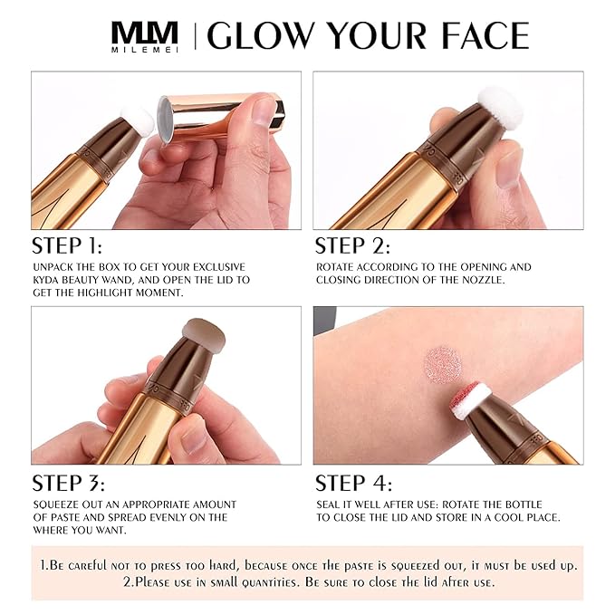 3 Color Contour Beauty Wand, Highlighter ，Face Concealer Contouring with Cushion Applicator Long Lasting & Smooth Matte Finish Liquid Illuminator Makeup Stick .(01 Contour+03 Cherry Red +05 Bronze Gold)-BrightBean Baby