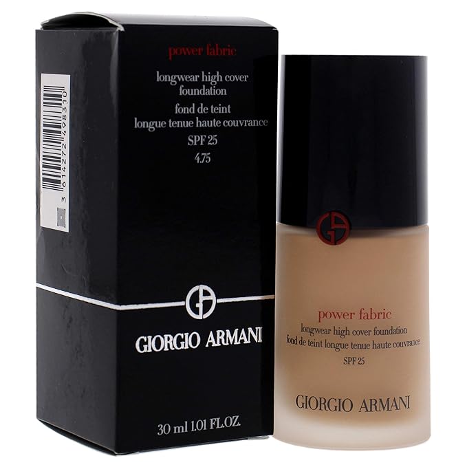 Giorgio Armani Power Fabric Longwear High Cover Foundation SPF 25 - 4.75 Women Foundation 1 oz-BrightBean Baby