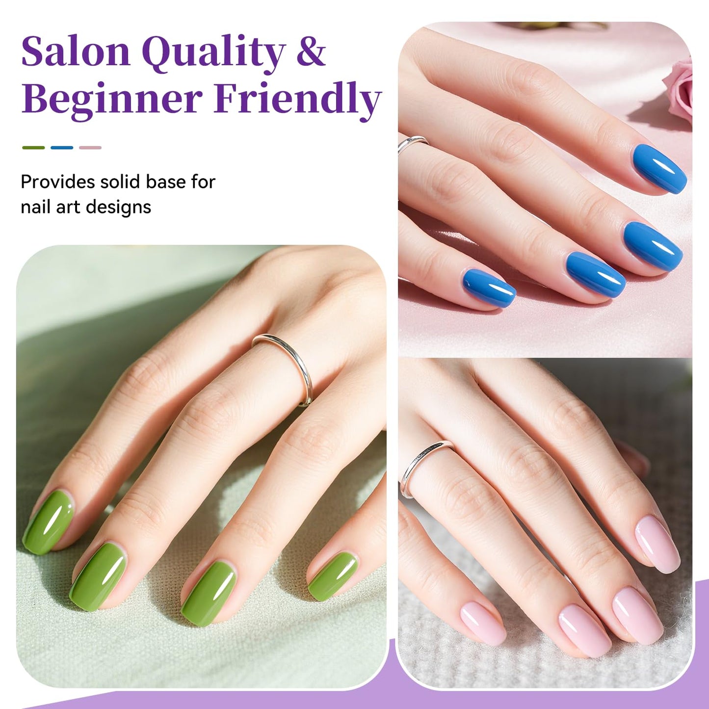 16.5ml Base Coat Nail Polish, Quick Dry Large Volume Base Coat, Color Lock Strengthen Nails for Women Salon DIY Nail Art-BrightBean Baby