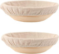 Bread Proofing Baskets Set of 2 12 inch Round Dough Proofing Bowls w/Liners Perfect for Home Sourdough Bakers Baking