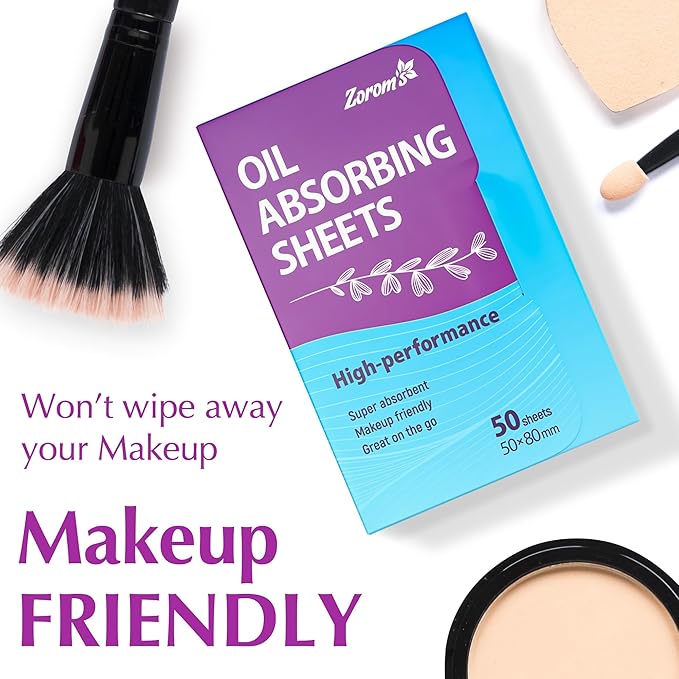 Premium Oil Absorbing Sheets for Face - 3 pack (150 sheets) - Makeup Friendly Oil Blotting Sheets for Face - Blotting Papers for Face with Oily Skin-BrightBean Baby