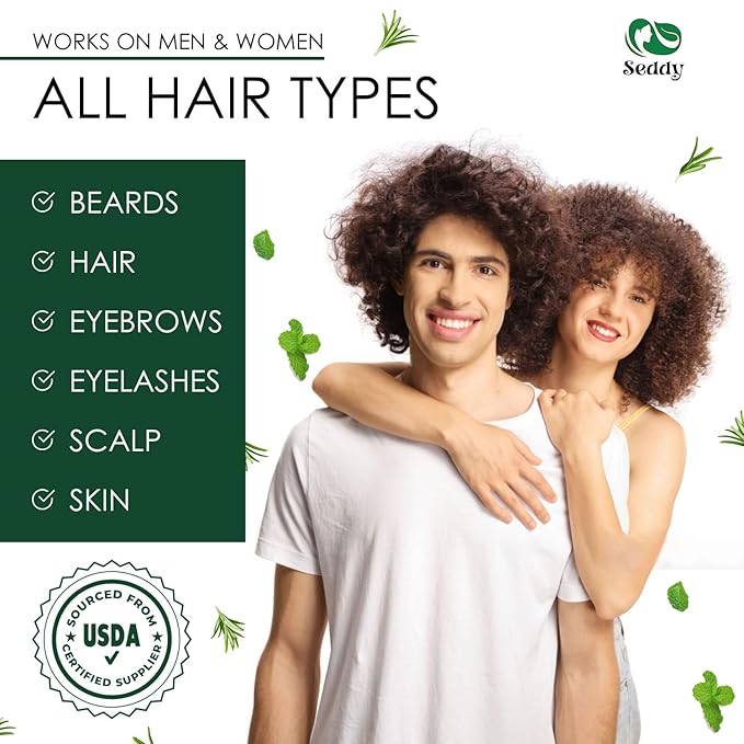 Seddy Organic Castor Oil - Cold Pressed | Hexane-Free | Pure | Hair, Scalp, Eyelashes, Eyebrows, Skin, & Nails | Hair Treatment Oil - 3.4 Fl. Oz-BrightBean Baby