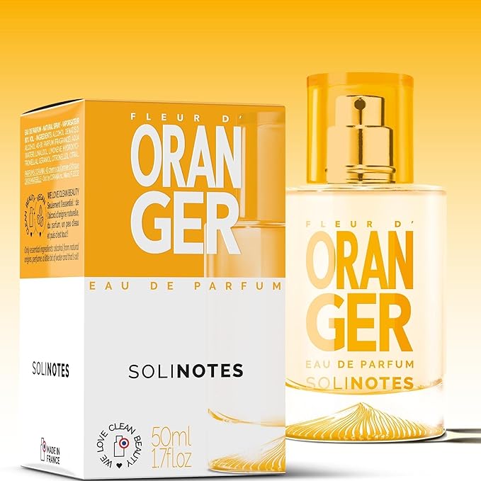 Solinotes Orange Blossom Perfume for Women & Men, 1.7 Fl Oz/ 50 ML Eau De Parfum, Delicate Floral and Soothing Scent with Premium Ingredients - Clean Perfume, Cruelty Free, Vegan, Made in France-BrightBean Baby