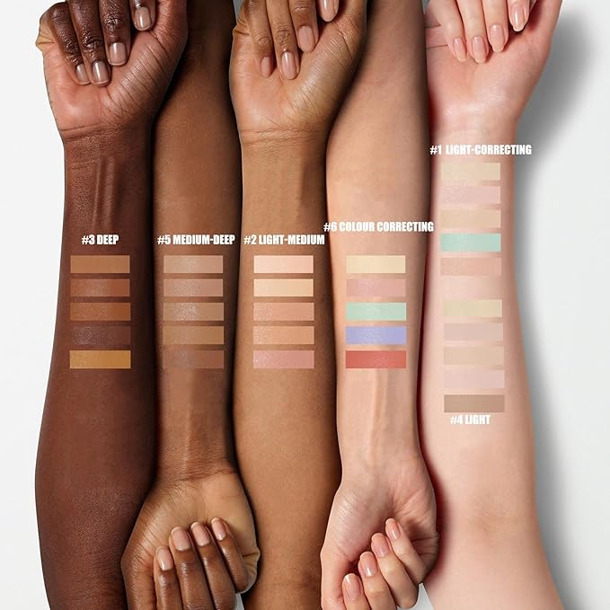 5 In 1 Multi-Use Correcting Concealer Palette,Waterproof Long Lasting Contour Palette,Professional Creamy Concealer Kit for Women,Easy to Create Full Coverage and Natural Finish.#6-BrightBean Baby