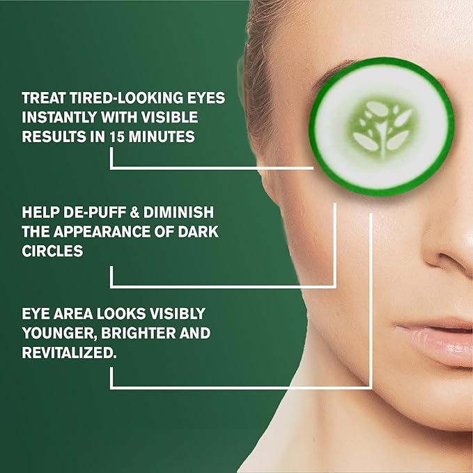 Fran Wilson NOURISH MY EYES Cucumber and Green Tea Pads - 36 Pads each At-Home Spa Treatment to reduce puffiness Revitalize Your Eyes: Easy-to-Use Cucumber Eye Pads for Dark Circles (Pack of 2)-BrightBean Baby