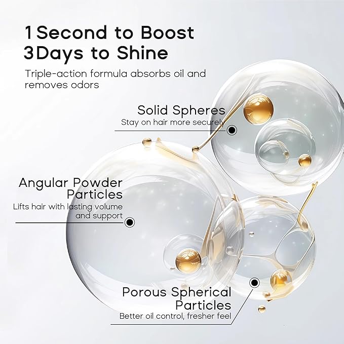 Dry Shampoo for Women, Travel Size Dry Shampoo Spray for Dark Hair Leaves No White Residue, Absorb Oils, Volumizing & Refresh Hair for 72 Hours, 2.03 Fl Oz-BrightBean Baby