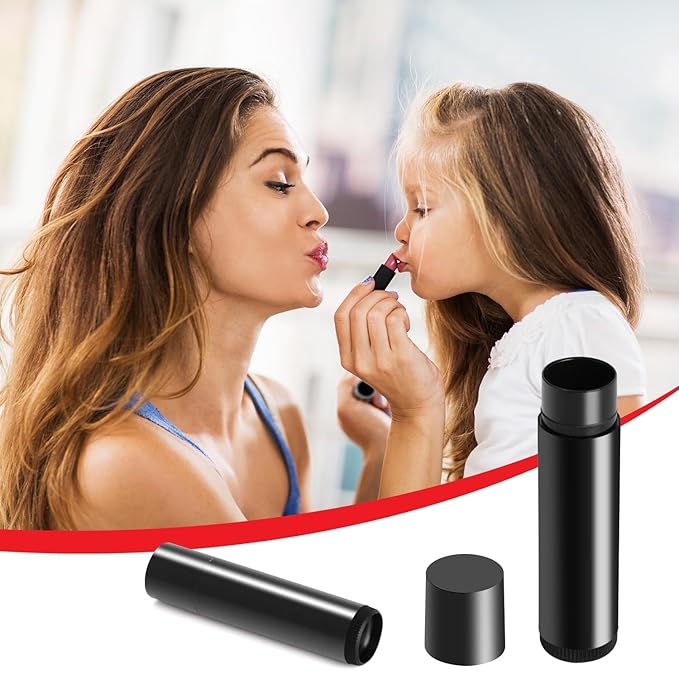 25PCS 3/16 Oz (5.5 ml) Twist up Lip Balm Tubes,Empty Lip balm containers, Echapstick tubes empty, Refillable Lip Balm Bottles, for DIY Homemade Lipsticks,Chapsticks,Homemade Solid Perfume, Black-BrightBean Baby