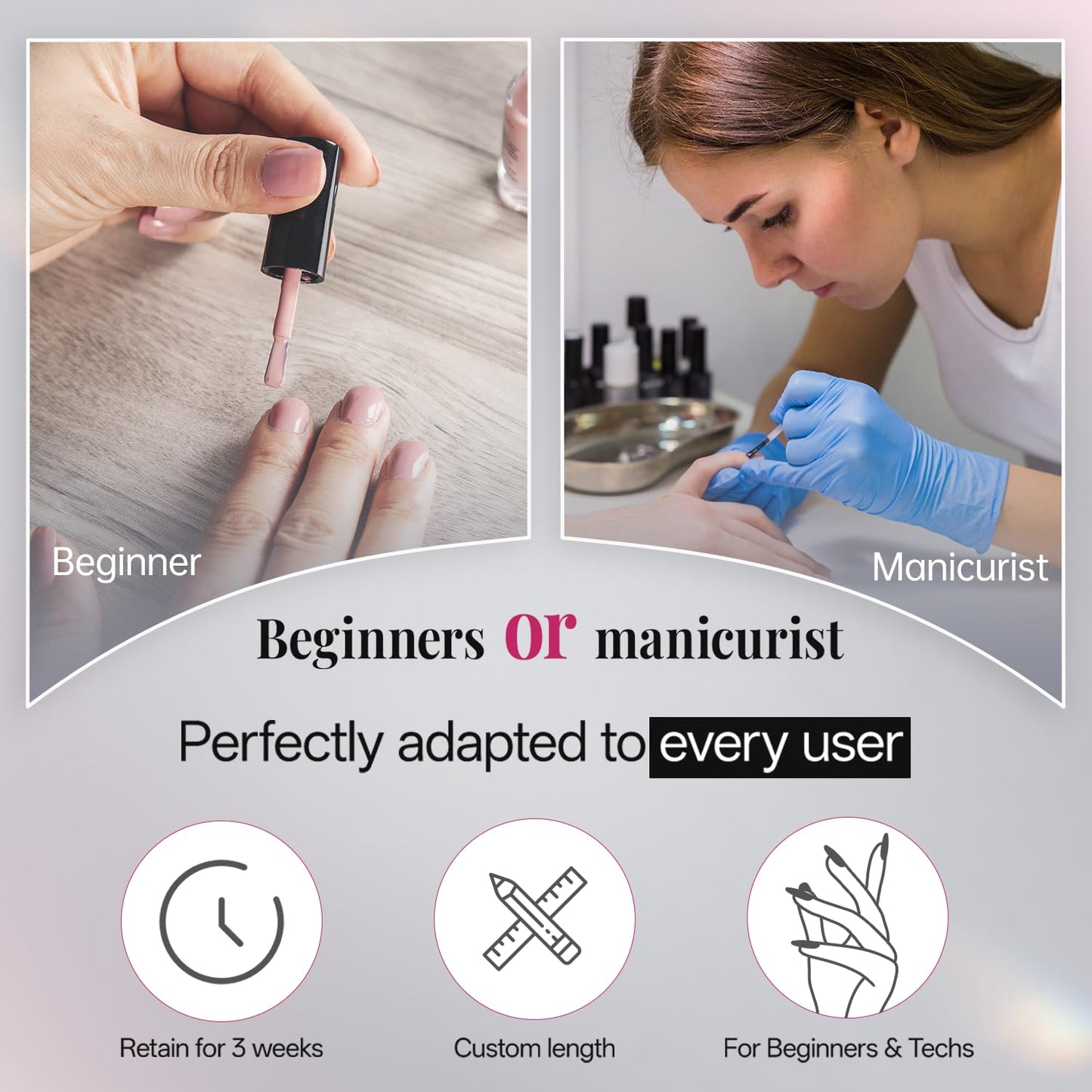 krofaue 3 Styles Short Nail Tips Kit - 720PCS Half Matte Coffin, Almond, Square Fake Nails Full Cover Press on Extension for Soft Gel Tips Set Art DIY Home-BrightBean Baby