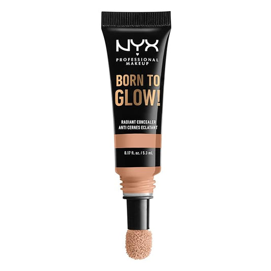 NYX PROFESSIONAL MAKEUP Born To Glow Radiant Concealer, Medium Coverage - Soft Beige-BrightBean Baby