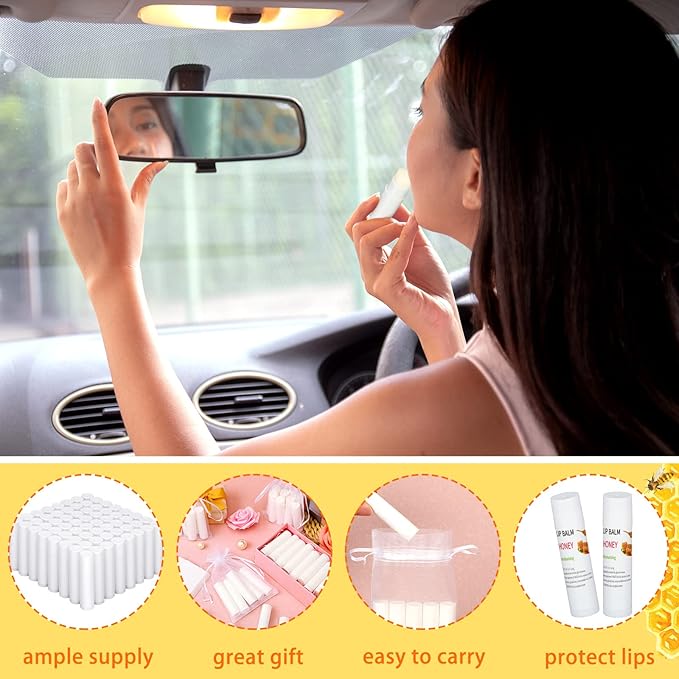 Demissle 150 Pcs Unlabeled Lip Balm Bulk Chapped Stick Blank Mini Lip Balm Gifts Moisturizing Lip Balms Favors for Women Homeless Wedding Bridal Shower Favors Baby Shower Guests Favors(Honey)-BrightBean Baby