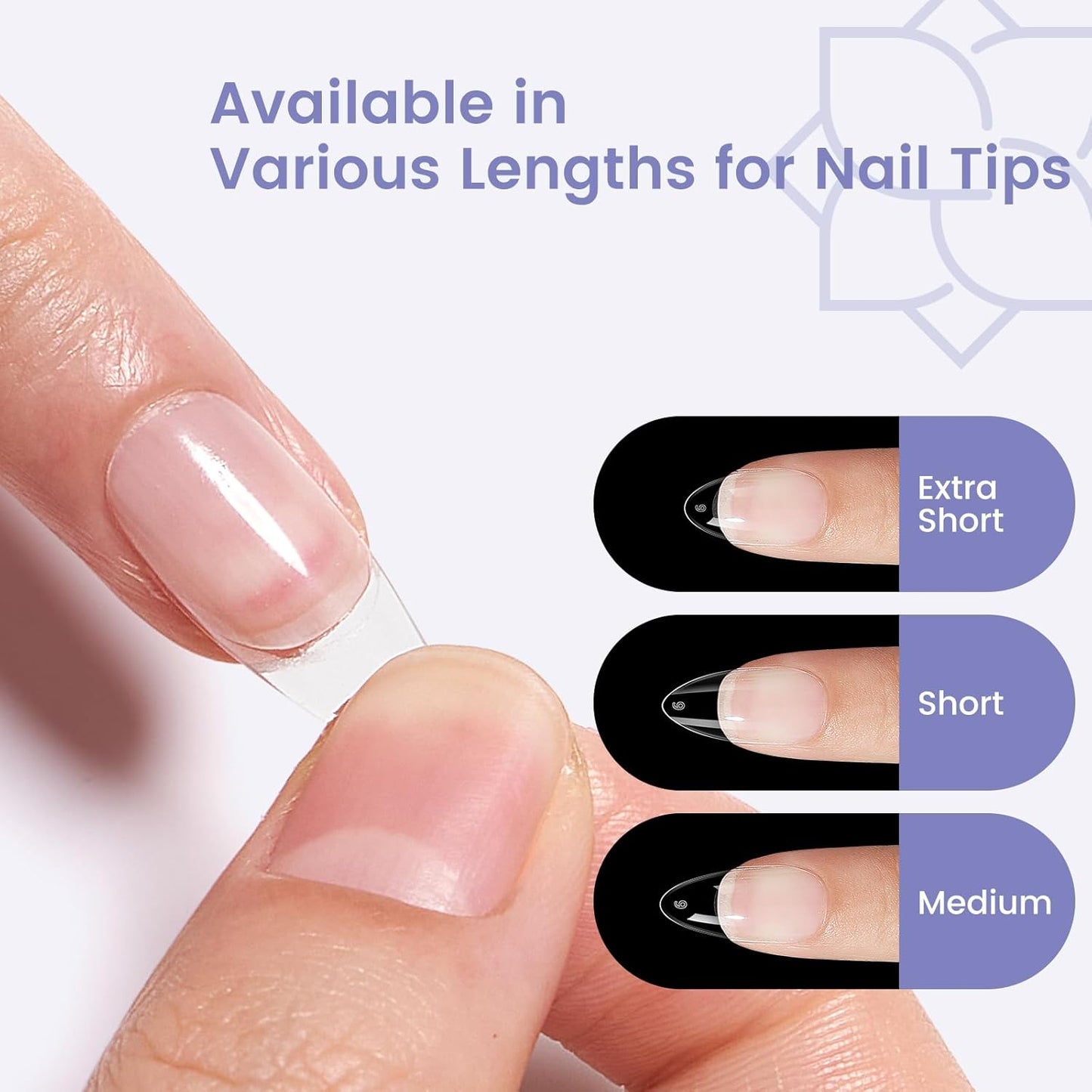 Medium Almond Nail Tips: 240PCS Soft Gel Clear Almond Pre-Shaped Nails Tips, 12 Sizes Full Cover Fake Press on Nails for Acrylic Nail Tip Home DIY Salon Nails-BrightBean Baby