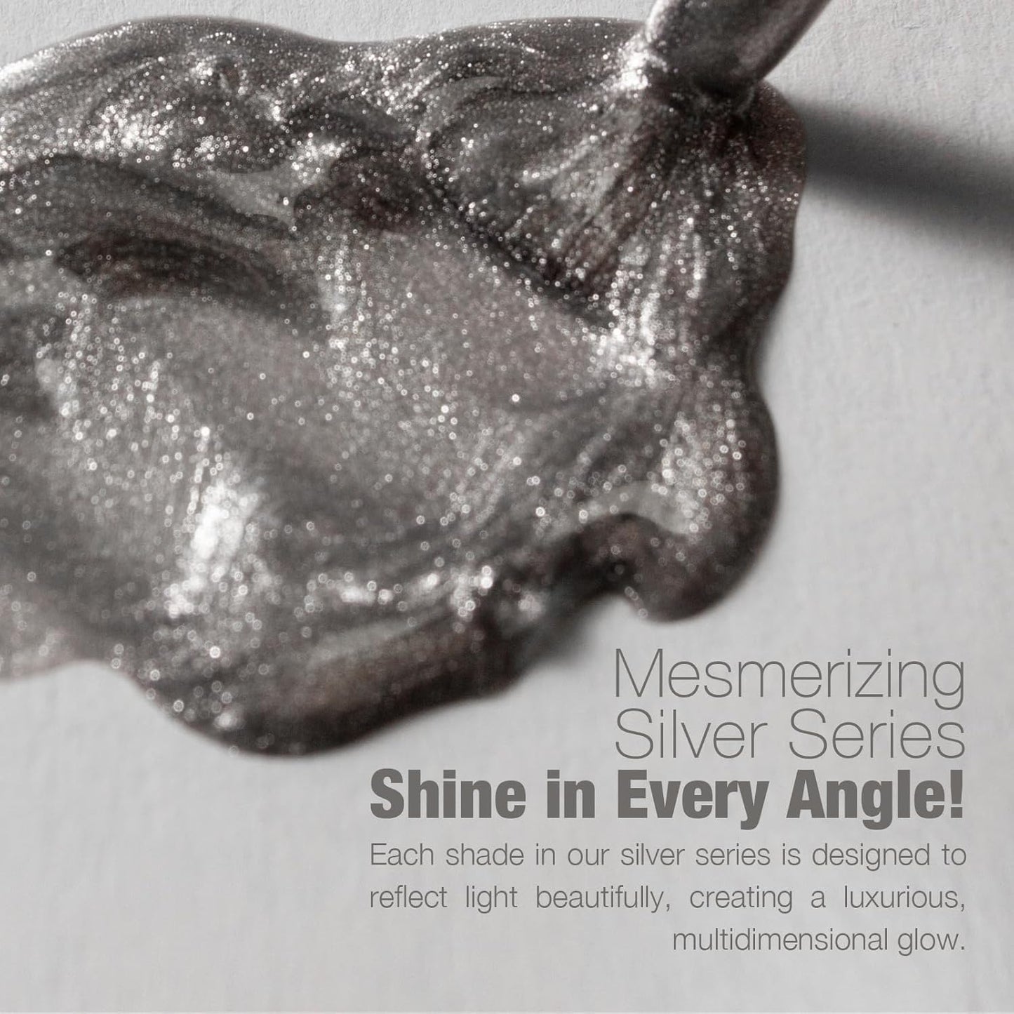 Cat Eye Gel Nail Polish with Magnet Stick, 15ml Magnetic Gel, Create Stunning Cat Eye Effects for DIY Manicures, Long-Lasting, Salon-Quality Finish, Silver Glow-BrightBean Baby