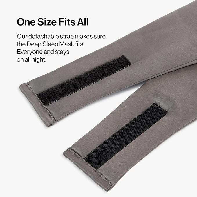 Dore & Rose Deep Sleep Mask Light Blocking, 23 Momme Mulberry Silk Eye Mask, Ultra Soft, Adjustable - Travel Sleeping Mask for Men & Women - Charcoal-BrightBean Baby