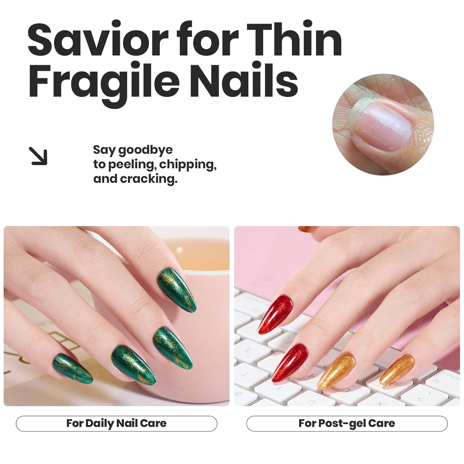 Beetles Fall Nail Polish Set - Glamour Era 6 Colors Quick Dry Glitter Burgundy Red Gold Green Yellow High-Gloss Long-Lasting Nail Polish for DIY At-Home Manicure Gift for Women-BrightBean Baby