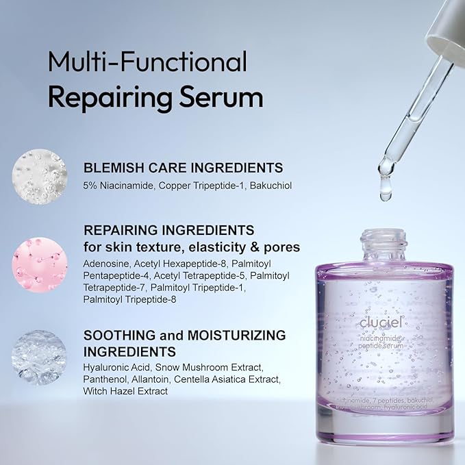 Niacinamide Peptide Serum I Repairing Serum, Targets Dullness, Dark Spots, Hyperpigmentation, Blemishes, Pore Care, Korean Glass skin (50ml / 1.69 fl.oz)-BrightBean Baby