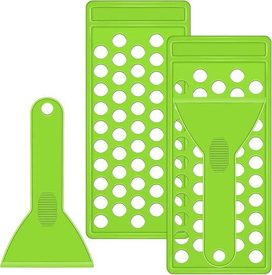 Maitys 2 Sets Lip Balm Tray and Spatula Portable Lip Balm Filling Tray and Spatula Set Lip Balm Tube Holder Lip Balm Tubes Tray Lip Balm Containers Lip Gloss Making Kit(Green)-BrightBean Baby