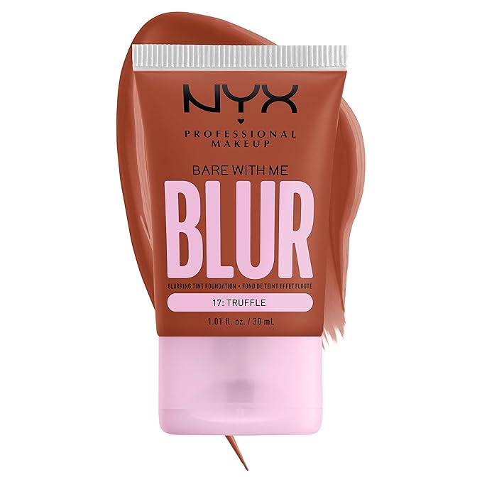 NYX PROFESSIONAL MAKEUP Bare With Me Blur Skin Tint Foundation Make Up with Matcha, Glycerin & Niacinamide - Truffle-BrightBean Baby