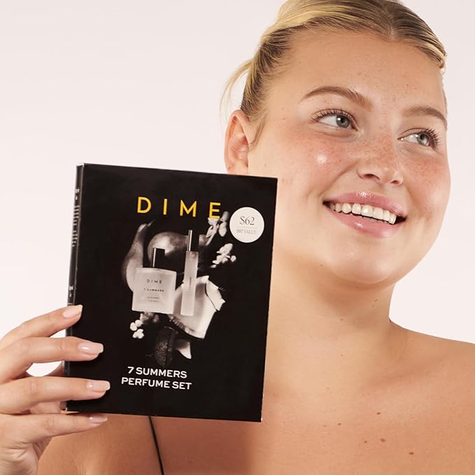 Dime Beauty 7 Summers Perfume Set ($87 Value) - Includes 50 ml + Travel Size 10 ml, Sweet Floral Scent, Clean Fragrance Eau de Toilette for Women, Hypoallergenic-BrightBean Baby