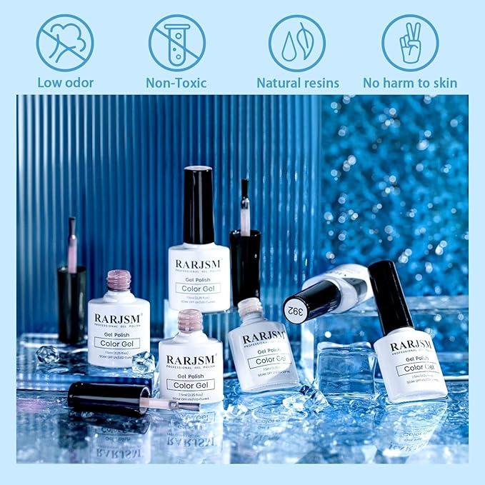 RARJSM Nude Gel Nail Polish Apricot Peach Pink Jelly Gel Polish Set of 6 Transparent Colors 7.5ml Clear Purple Sheer Wine Red Milky Mavue French Manicure LED UV Gel Soak Off Curing Requires Home-BrightBean Baby