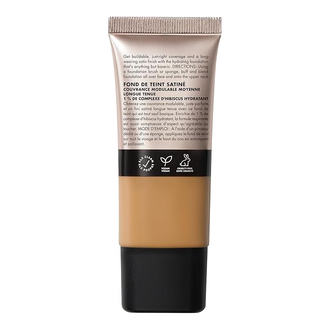 e.l.f. Soft Glam Foundation, Medium Coverage, Long-Lasting & Buildable Foundation For A Smooth, Satin Finish, Vegan & Cruelty-Free, 40 Tan Warm-BrightBean Baby