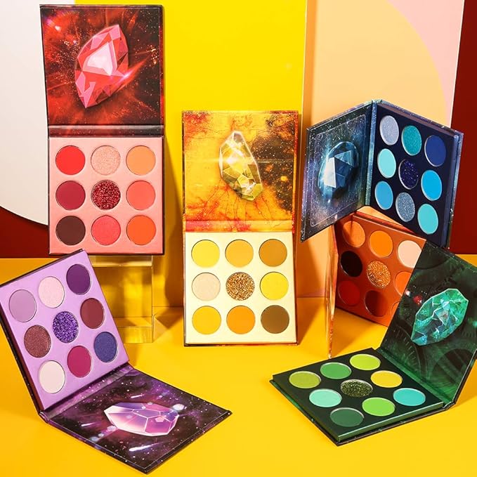 docolor Eyeshadow Palette 54Colors Gemstone Eye Shadow Palette Highly Pigmented Mattes Glitter Shimmers Smokey Cream Powder Blendable Long Lasting Waterproof Colorful Professional Makeup Palette-BrightBean Baby