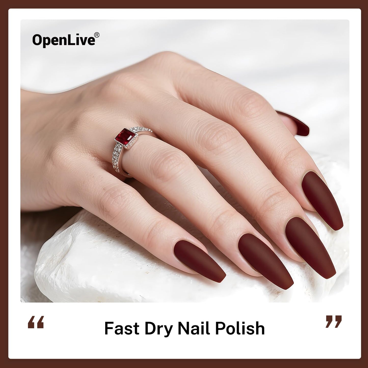 16.5ml Brown Nail Polish Large Volume Quick Drying Nail Polish, Fast Drying and Long Lasting Color Nail Art DIY Home Manicure Gift for Women-BrightBean Baby